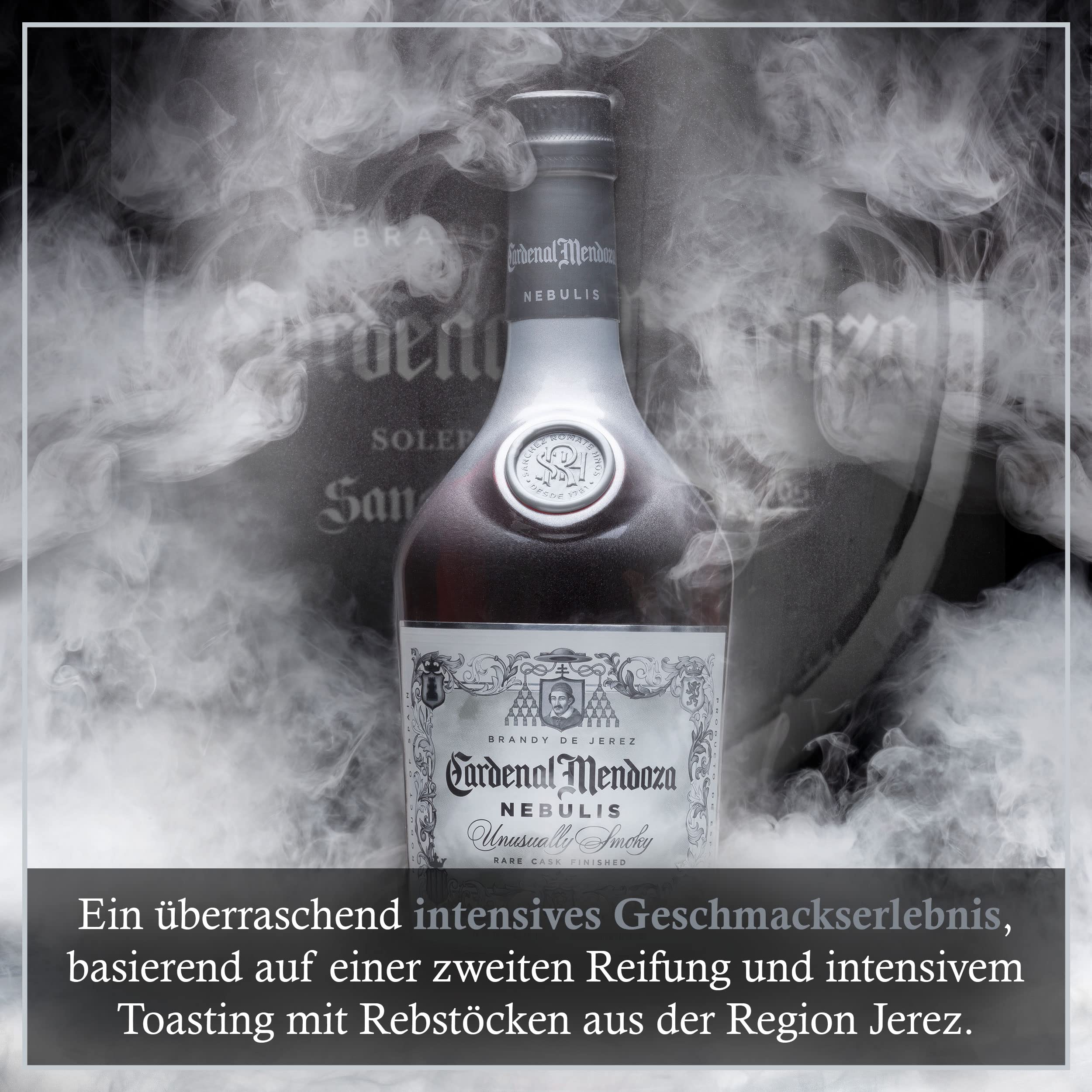 Cardenal Mendoza Nebulis Brandy de Jerez, Rare Cask Finished, (3x0,7l) 40% vol - Vielfach prämierter Premium Weinbrand in hochwertiger Geschenkbox, handwerkliches Erzeugnis mit begrenzter Produktion