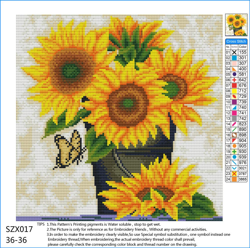 Kit De Broderie Point De Croix Fleurs Hortensia - 30x40 Cm, Tissu 11CT - Pour Débutants
