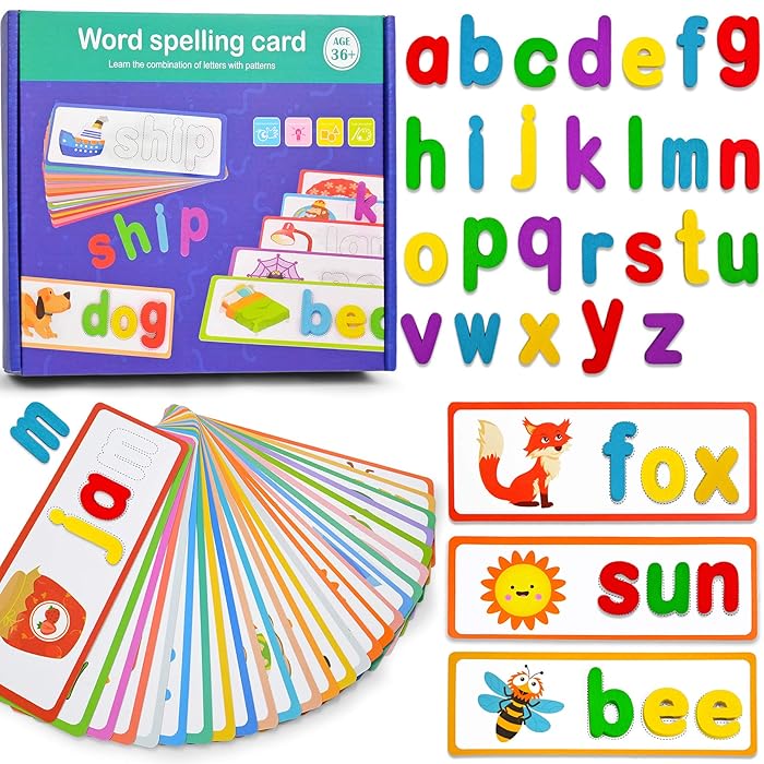 Buy Vileafy Toddlers Alphabet Learning and Words Matching Flash Cards