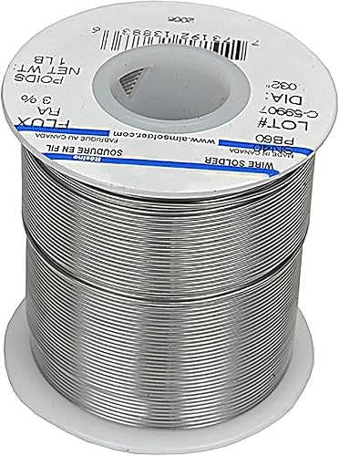 DB Electrical Soldadura 900-20018, 40/60; 40% estaño 60% plomo; 0.032 diámetro de alambre; carrete de 1 libra compatible con/reemplazo para universal