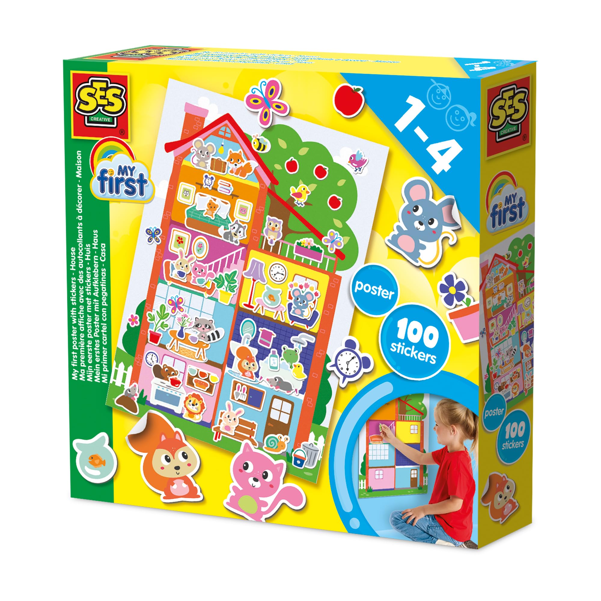 Ses Creative  Kids  My First Poster With Stickers - House, Sports Direct