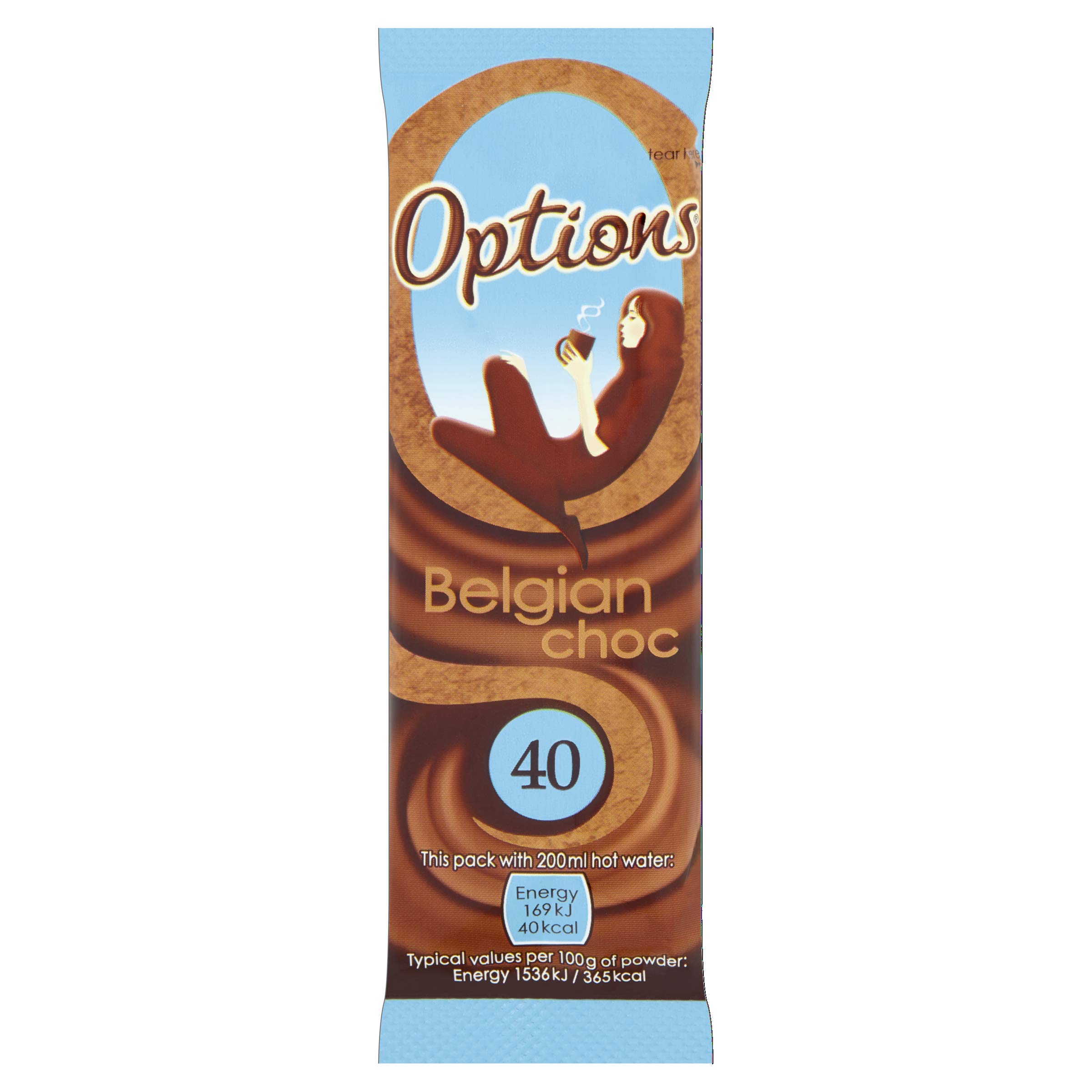 Options Belgian Hot Chocolate Sachet, 30 x 11g