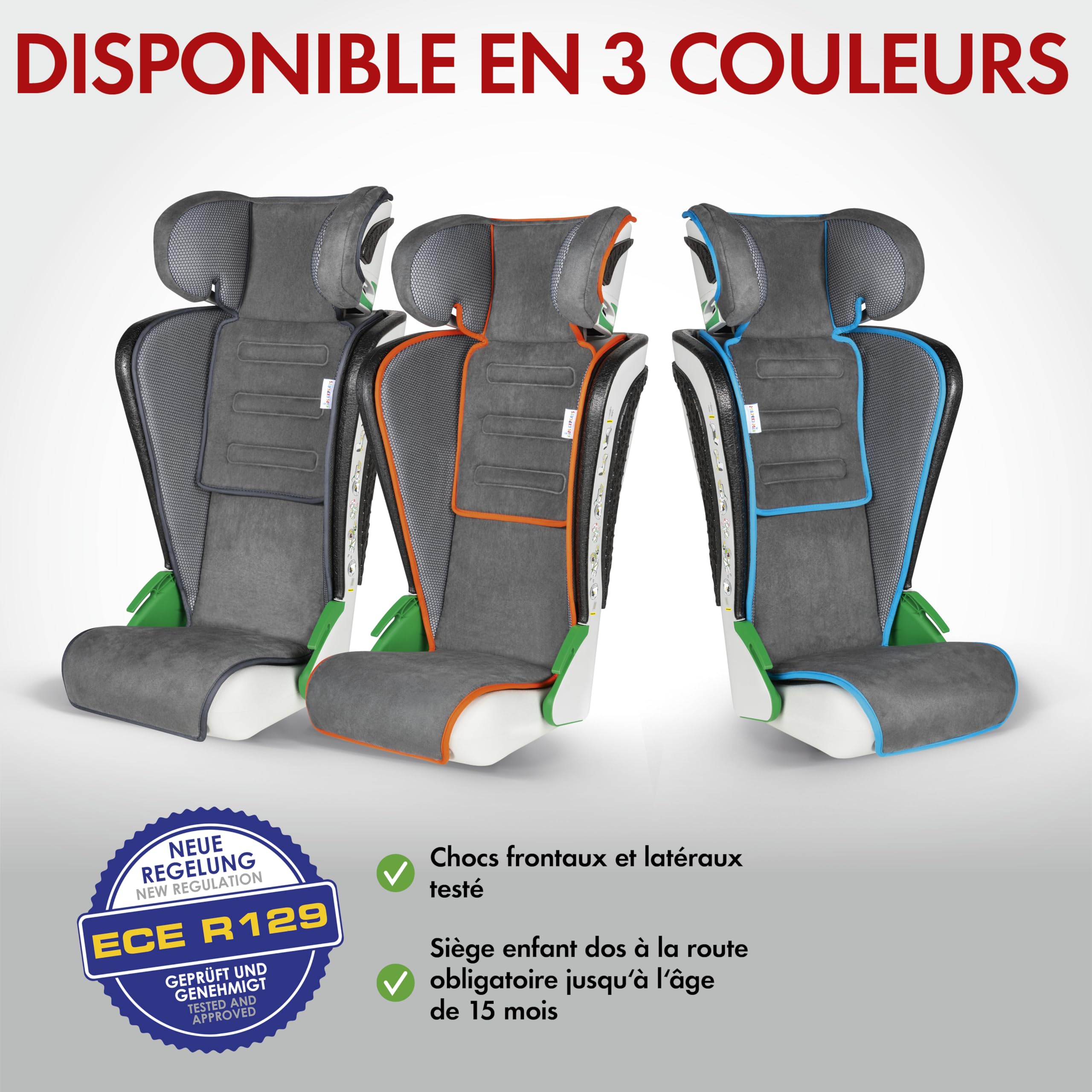 WALSER Premium Siège auto Noemi, ECE R129 Rehausseur de siège auto enfants 100-135 cm (env. 3-8 ans), place enfant pour les voitures avec/sans i-Size, place voiture taille 57x46x22 cm Anthracite