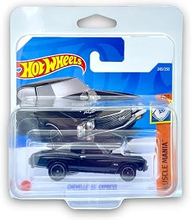 Hot Wheels Chevelle SS Express (Black) 8/10 Muscle Mania 2022 - 243/250 (Short Card) - COMES IN A KLAS CAR KEEPER PROTECTIVE COLLECTORS CASE - HCV18