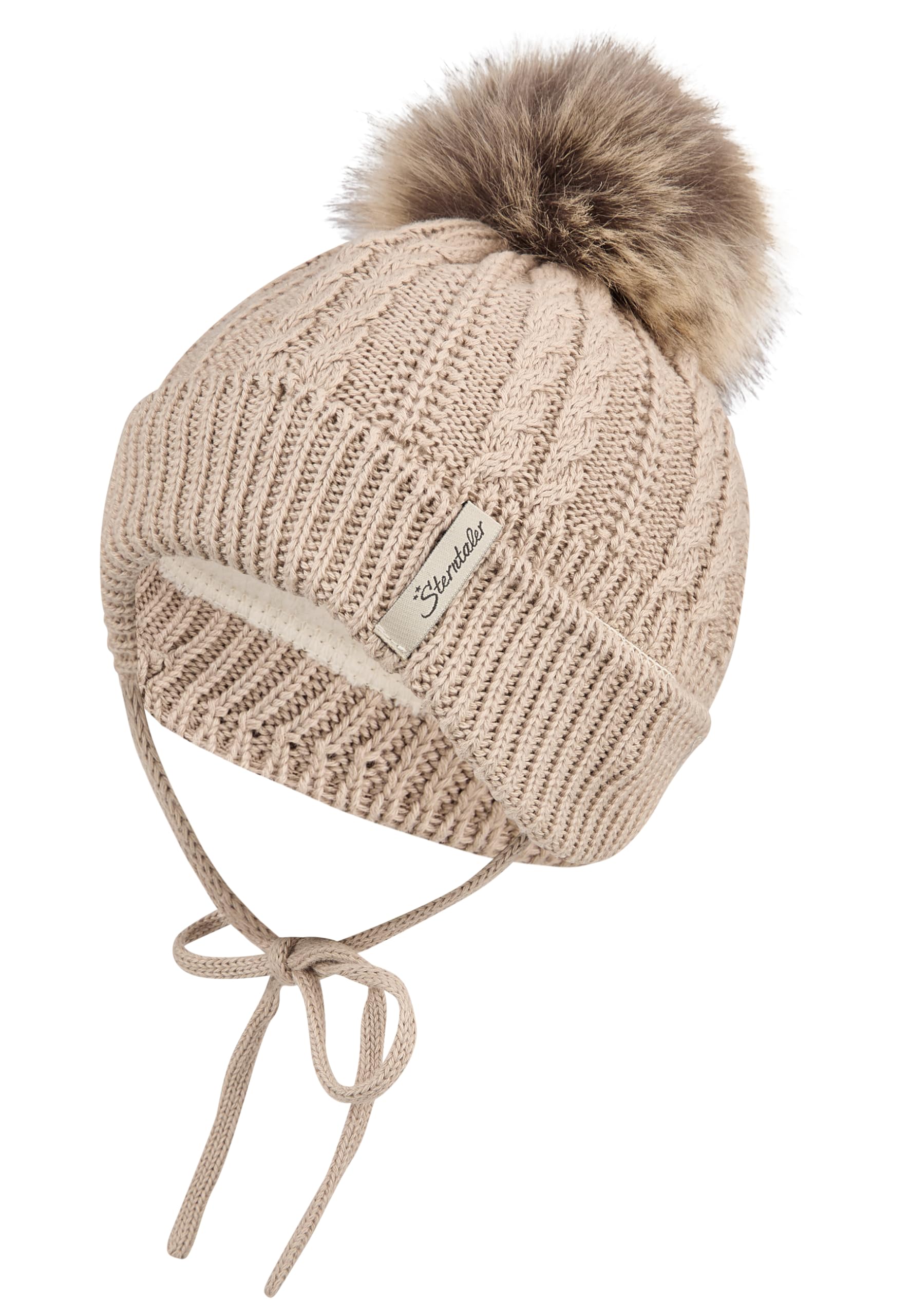 Sterntaler Unisex Baby Beanie-Mütze Strickmütze Zopfmuster