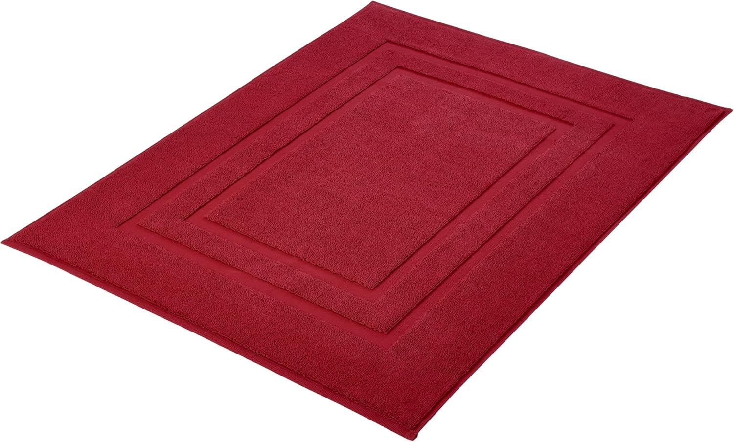 Kleine Wolke Eco Living Plaza 100% Natural Cotton Terry Cloth Rugs 23.6x31.5in [60x80cm] (Red)