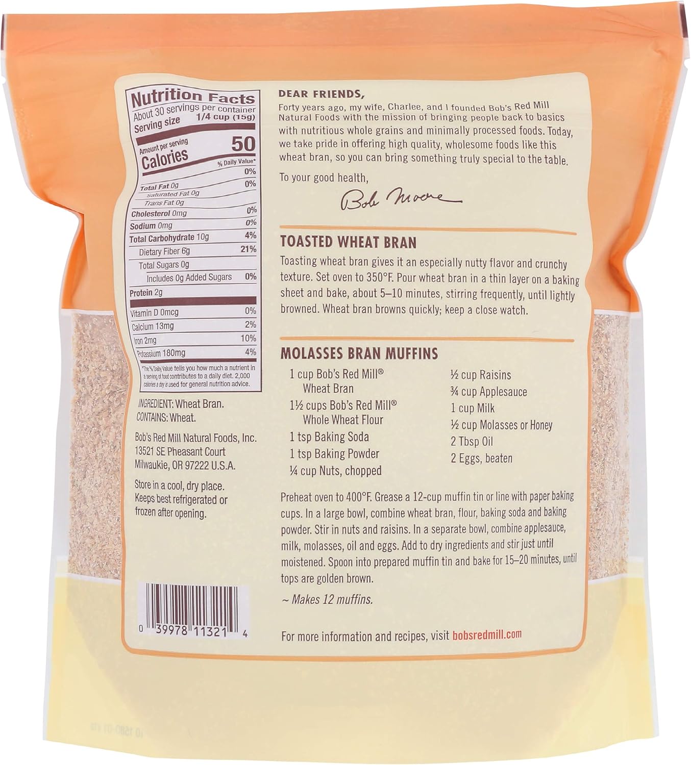 Wheat Bran, - Non O, Vegan, Kosher