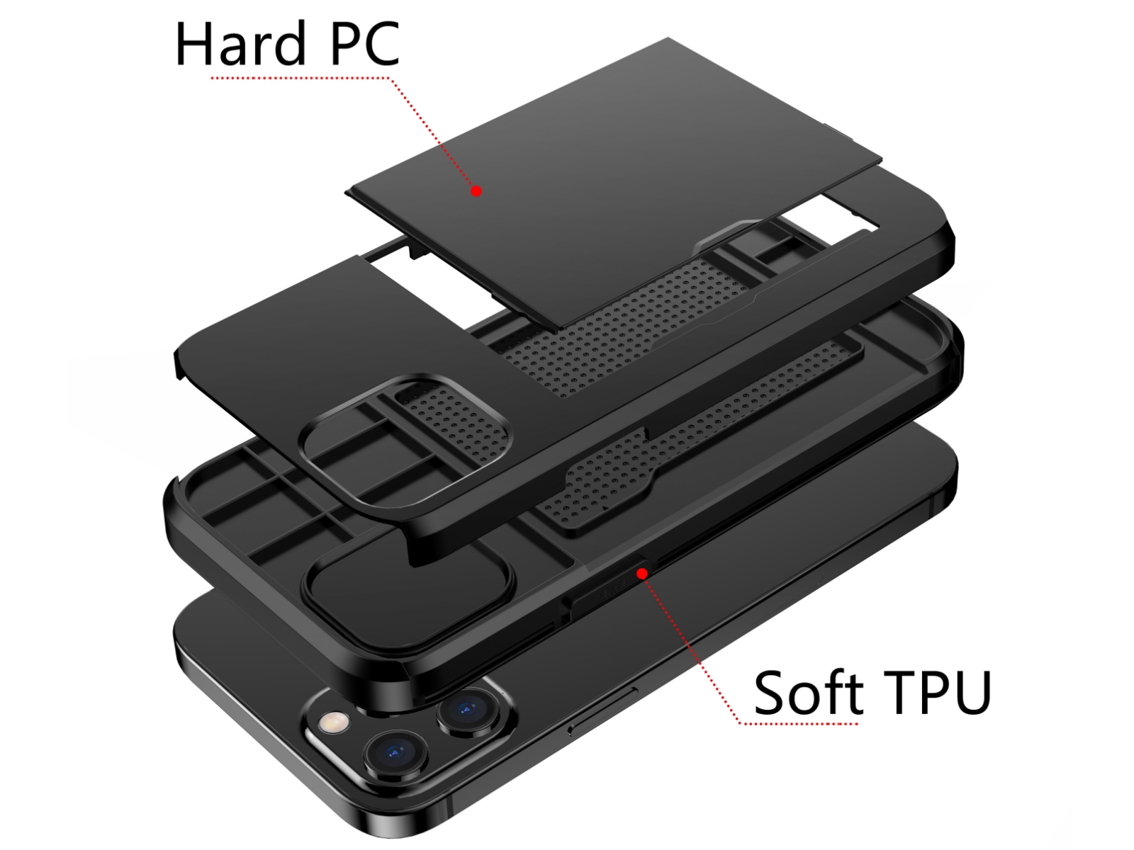 Amazon.com: SORAKA Case for iPhone 12 Pro Max with Card Holder