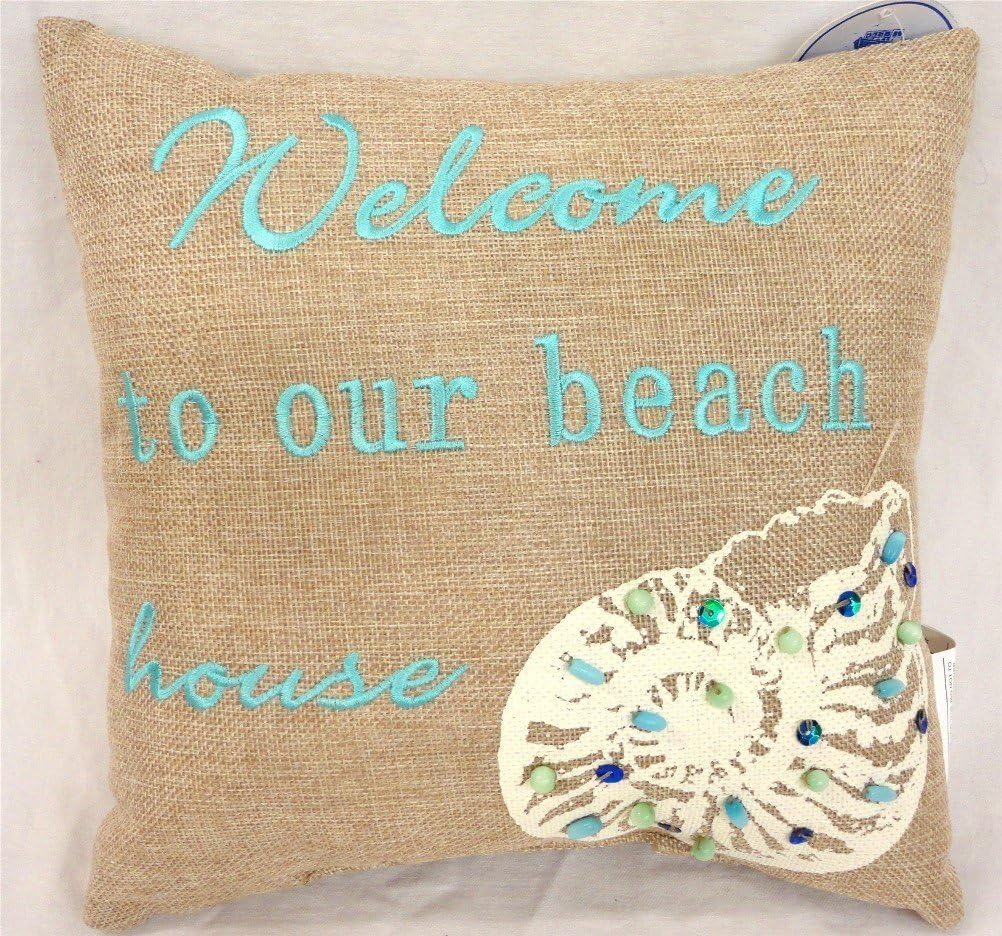 9" Nautical Seashell Pillow 3 Pieces Included