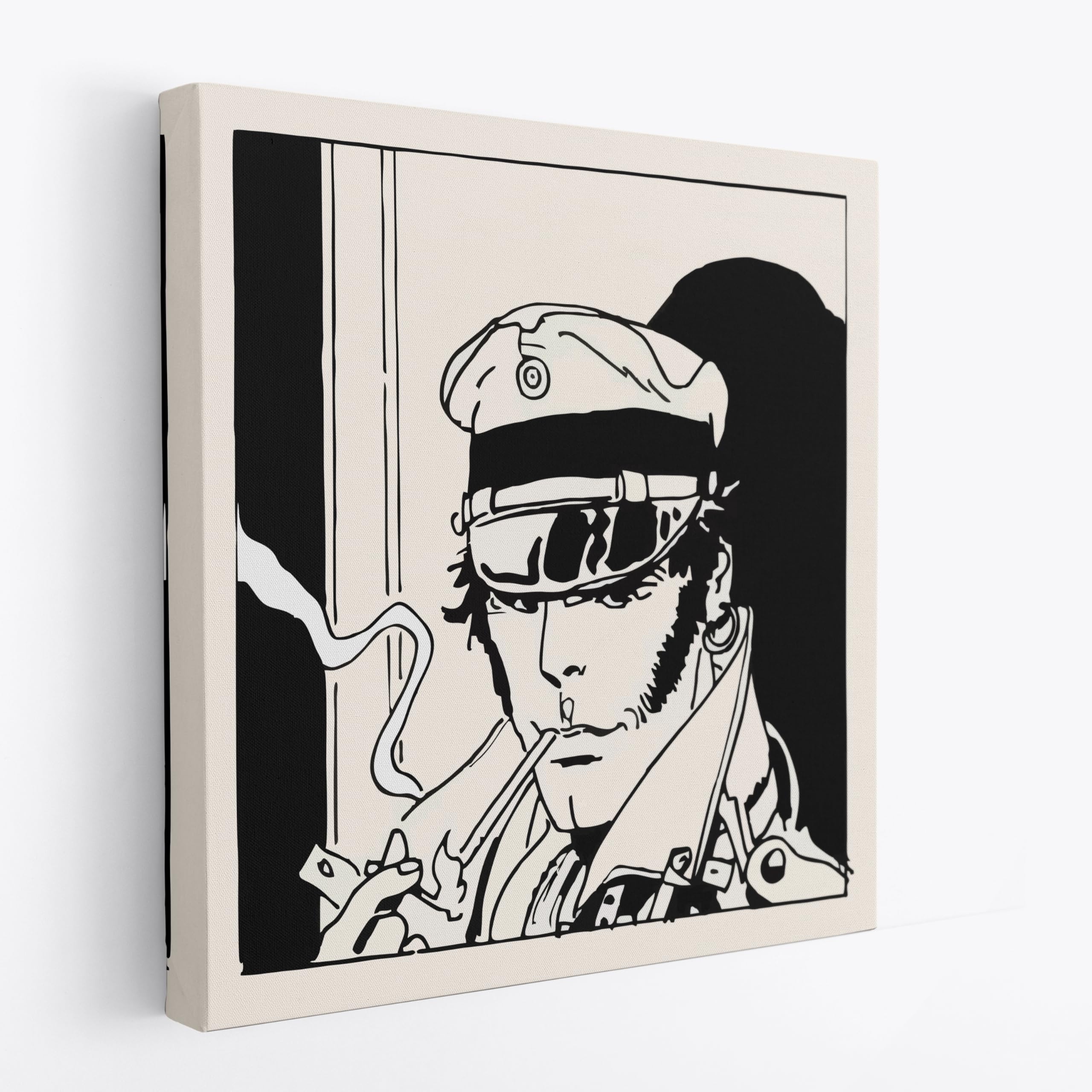 Reproduction sur toile Corto Maltese - Corto Marin sur la dune 100 x 70 cm