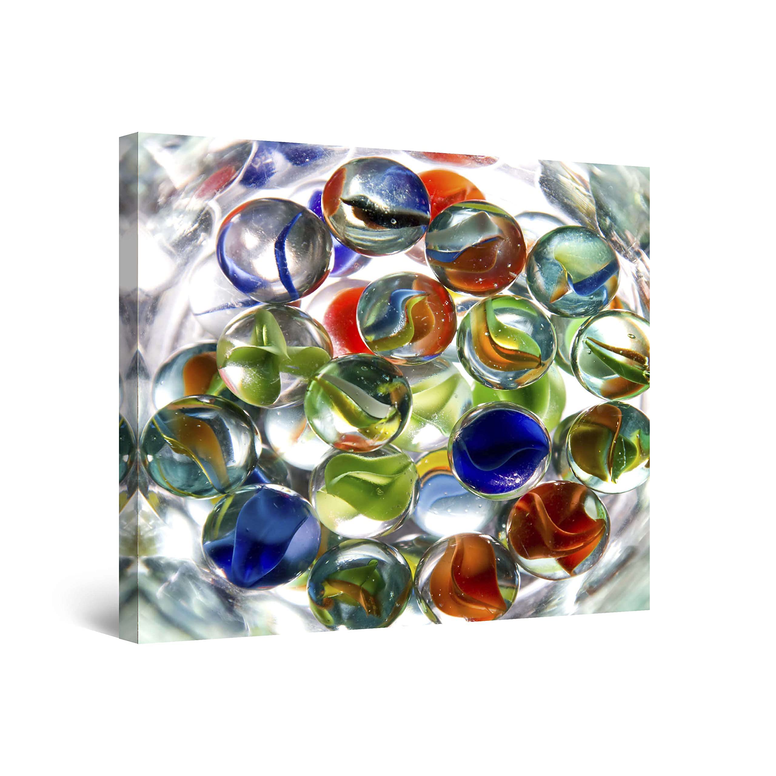 StartonightStartonight Canvas Wall Art Colored Balls Abstract - Framed 32 x 32 Inches