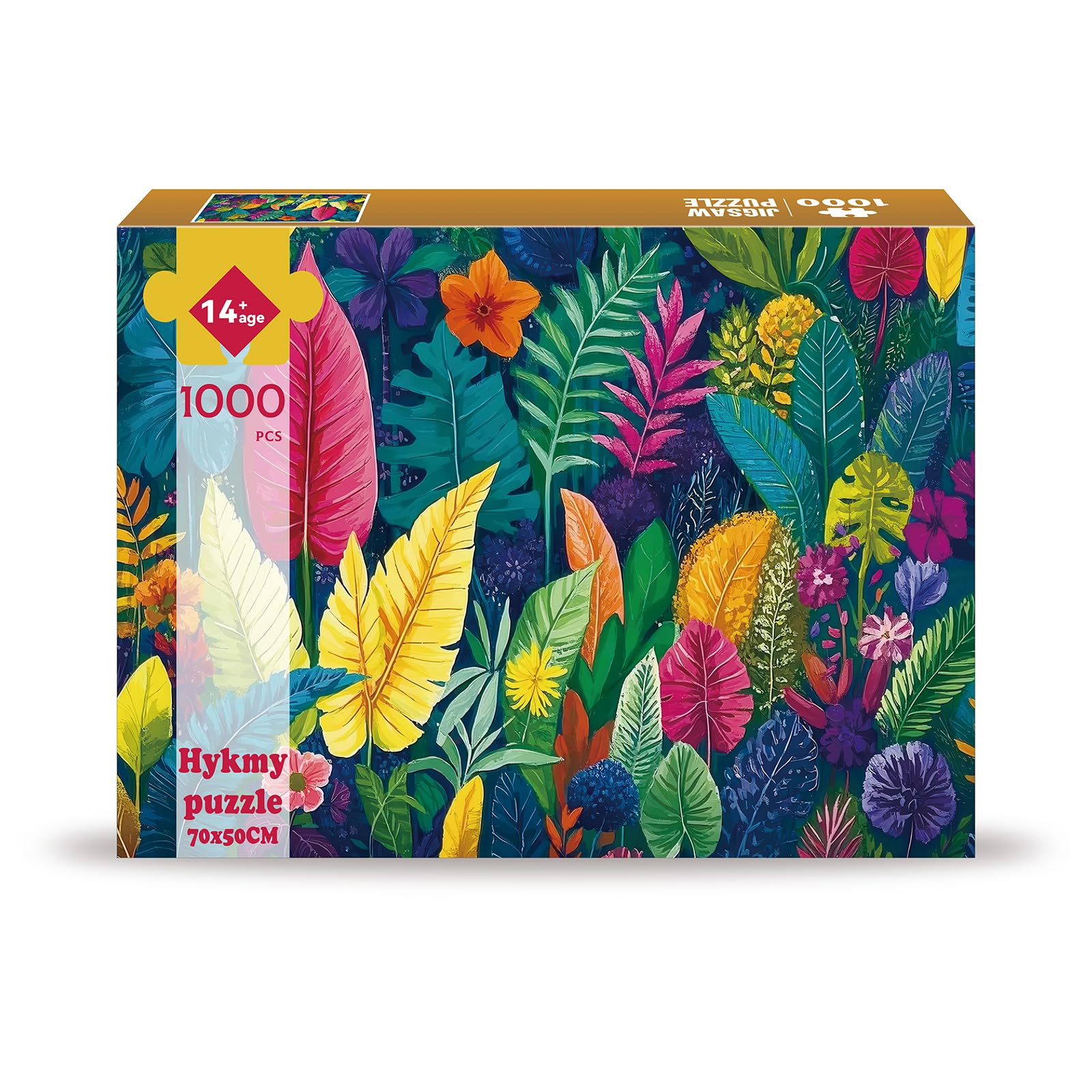 Hykmy Jigsaw Puzzle 1000 Pieces Educational Game Challenge Toy Gifts Puzzles for Adults and Kids Age 14 Years Up,70x50cm-Colorful Jungle - Image 2