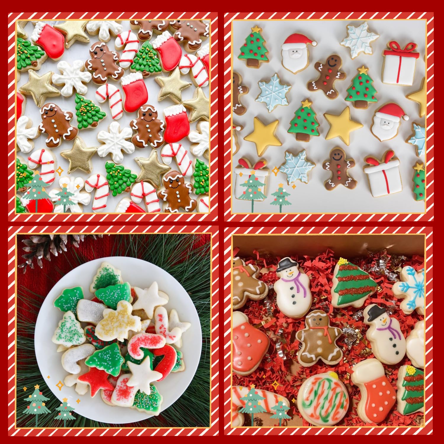 Conception De Cadre De Noël D'homme En Pain D'épice Et De Houx