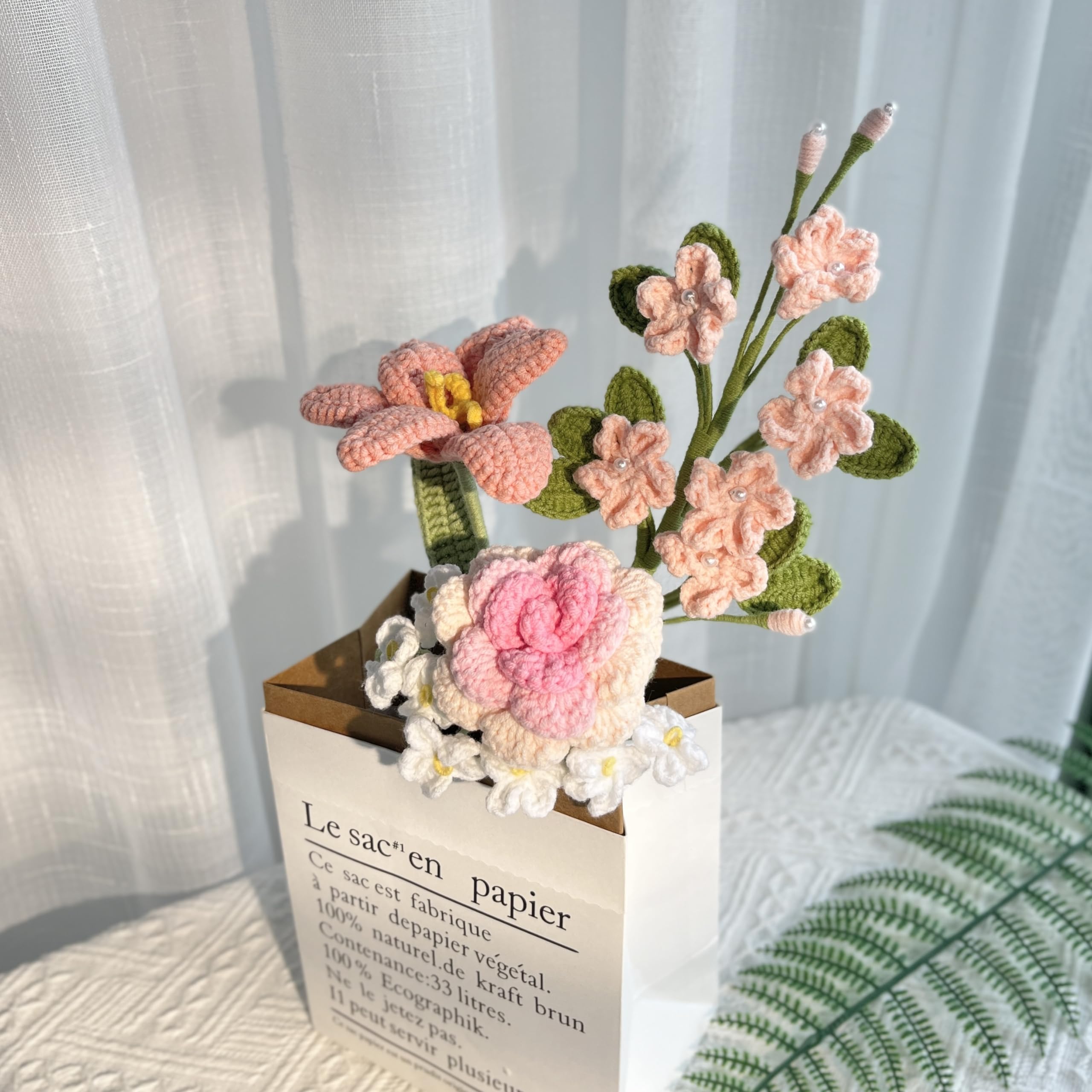 Amazon｜JOMODECOR ハンドメイド かぎ針編み サクラローズ