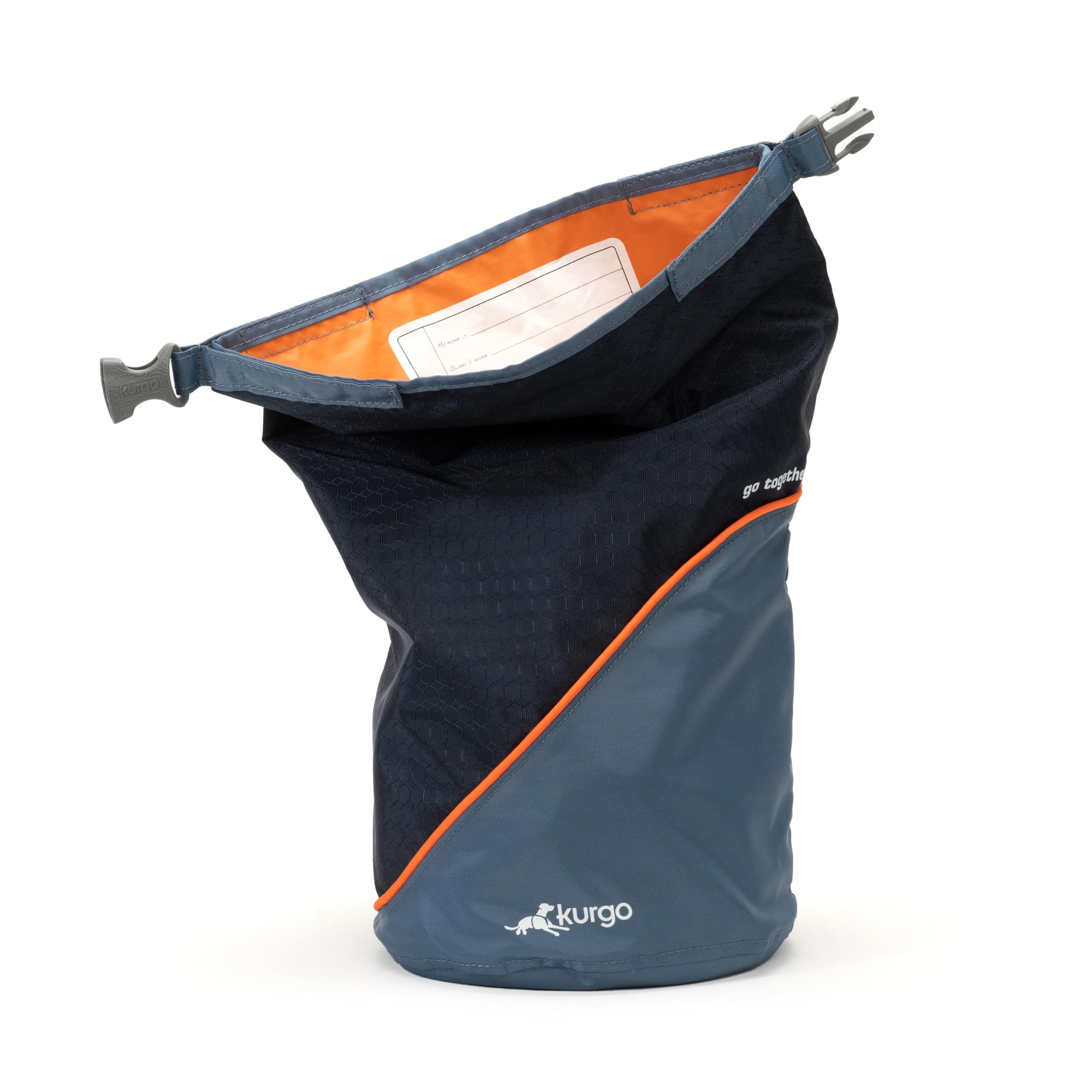 Kurgo Kibble Carrier - Contenitore Portatile per Cibo Secco per Cani - Ideale per Viaggi e Campeggio con Struttura Compatta e Capacità 2,3 kg - Blu Navy