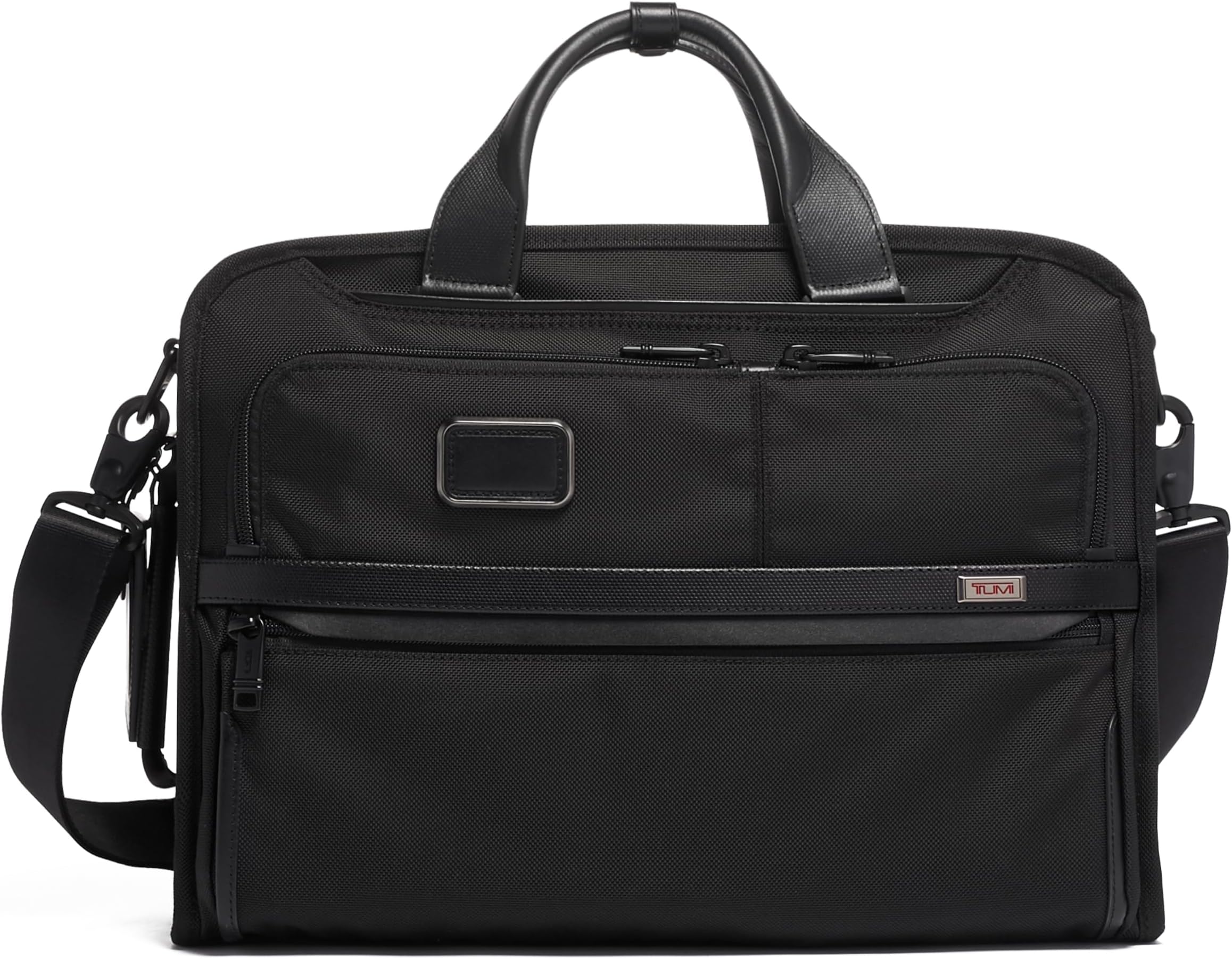 TUMI - Alpha Slim Three Way Briefcase - Versatile Travel Laptop Briefcase, Laptop Backpack, Laptop Tote Bag - TUMI Tracer - Black