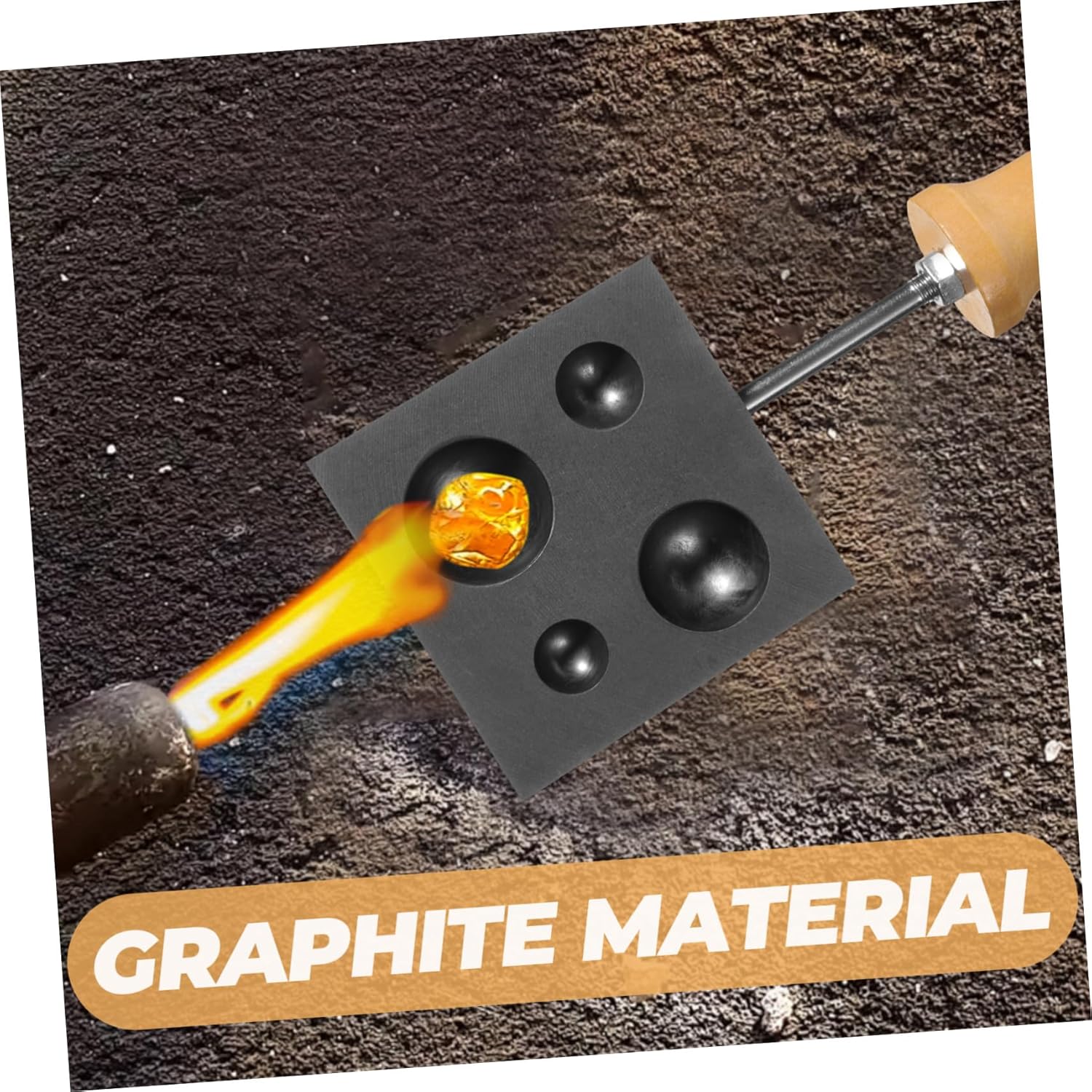 Angoily Graphite Material Accurate Dimensions Versatile Lampworking Molds DIY Casting