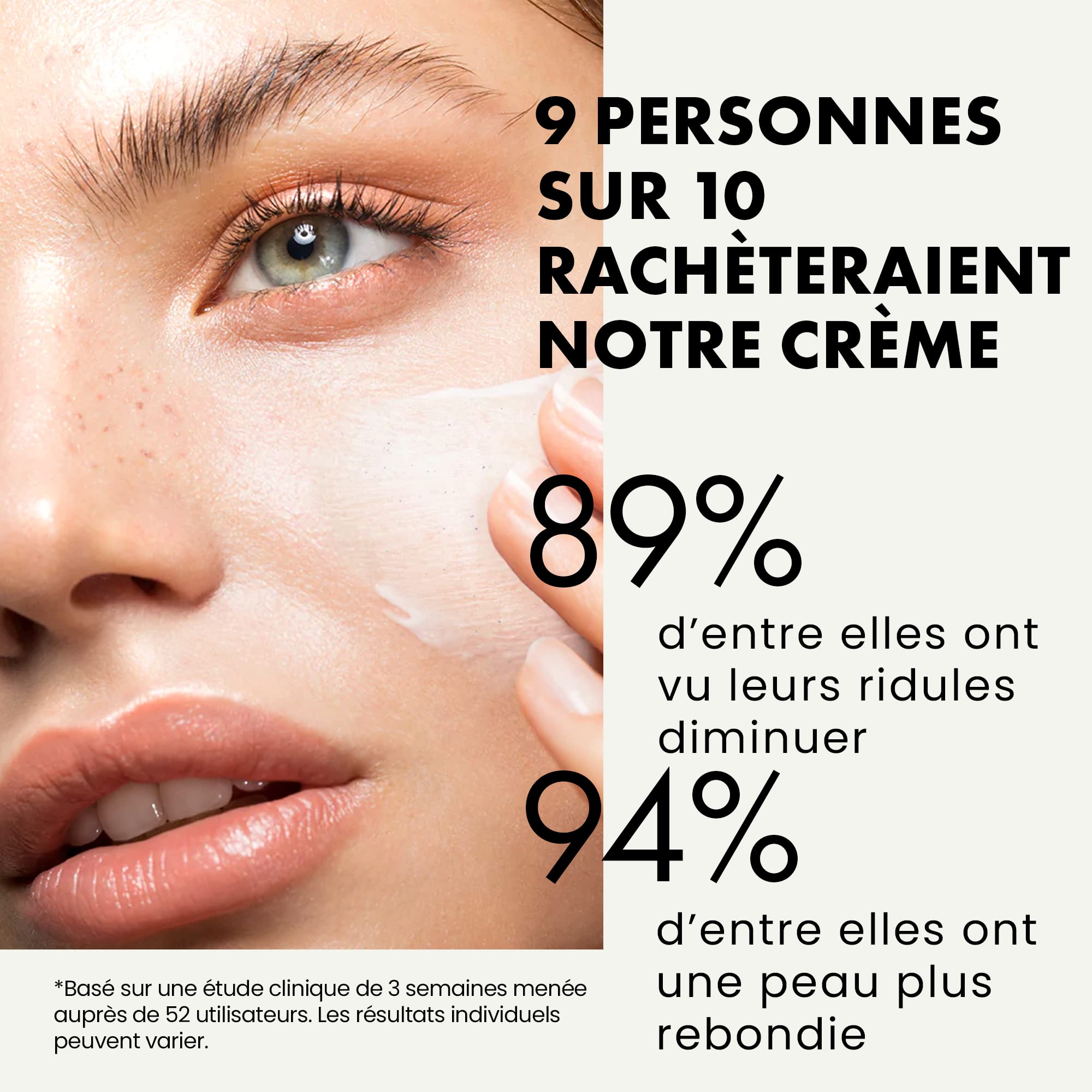 Crème biologique pour le visage à la vitamine C, à l'acide hyaluronique et au rétinol - Crème hydratante anti-âge avec 20% de vitamine C pour les femmes et les hommes