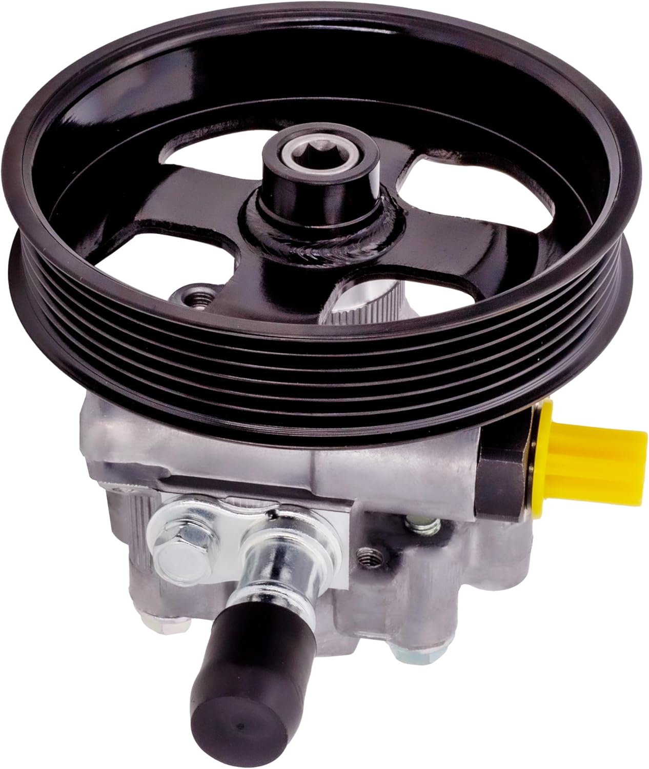 Power Steering Pump with Pulley Compatible with Land Rover LR3 2005-2009, Range Rover Sport 2006-2009, 4.2L 4.4L, Replace # 21-5189, LR006329, QVB500390