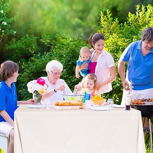 Miniatura 10 de Nasitos Mantel de vinilo para el 4 de julio, 60 x 84 pulgadas, rectangular, de plástico, para el Día de los Caídos, impreso con fuegos artificiales