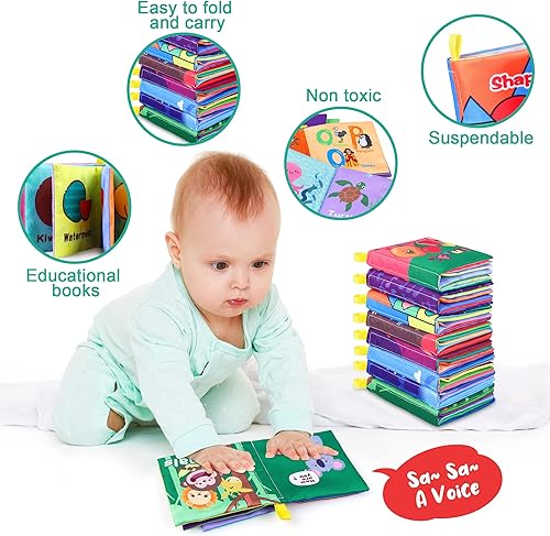 Miniatura 5 de Libros de baño para bebés tela suave no tóxica juguetes de educación temprana libros impermeables para bebés para niños pequeños juguetes de ducha