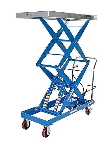 Miniatura 5 de vestil air-1500-d Air carro de acero azul 1500Lb. Capacidad, plataforma 24" ancho x 4714" de longitud, altura gama 1912"-67," 80# mínima PSI, 38"