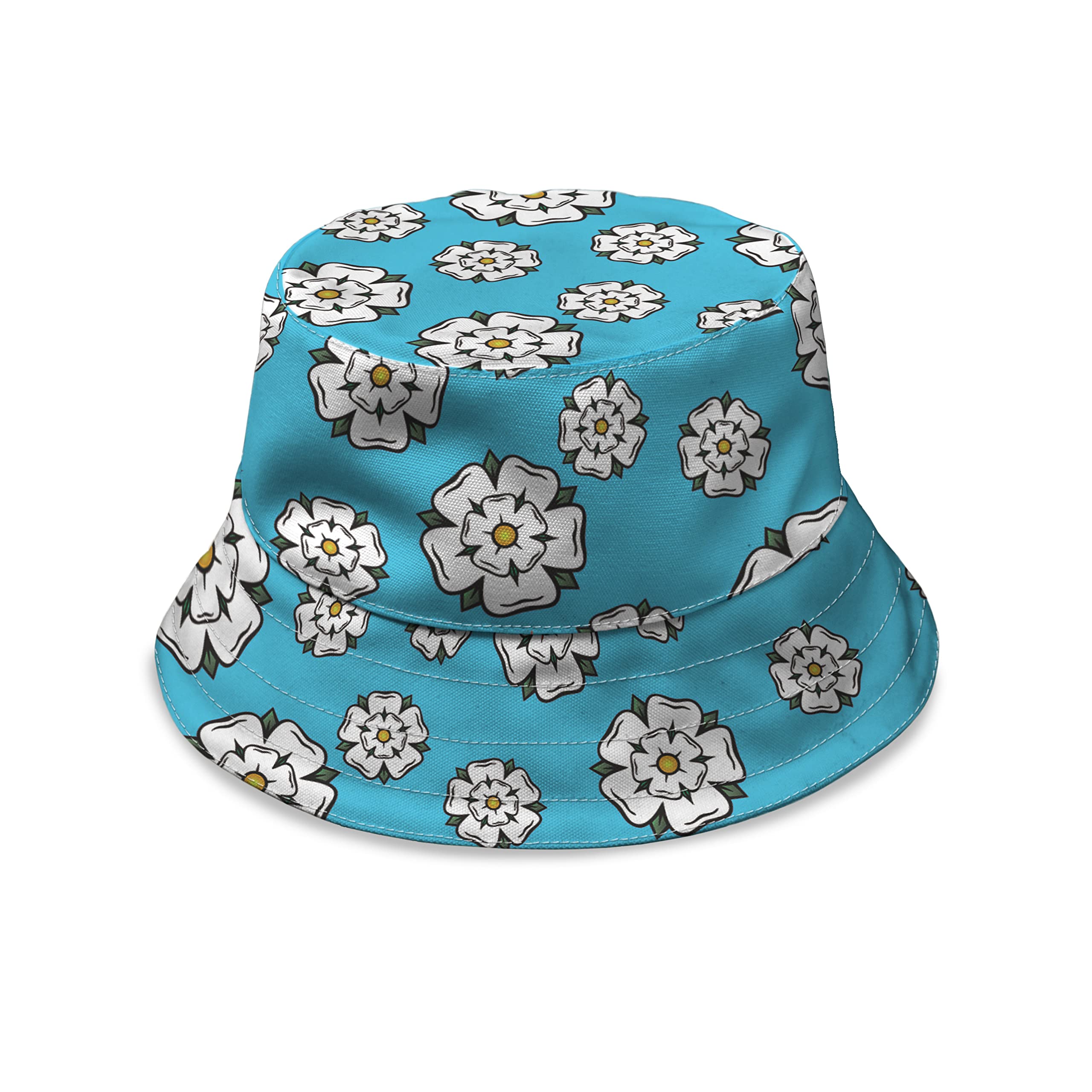 BRITISH MADE GIFTS Yorkshire Rose - Bucket Hat | Fashion Sun Cap Packable Outdoor Fisherman Hat for Women and Men (as8, Alpha, x_l)