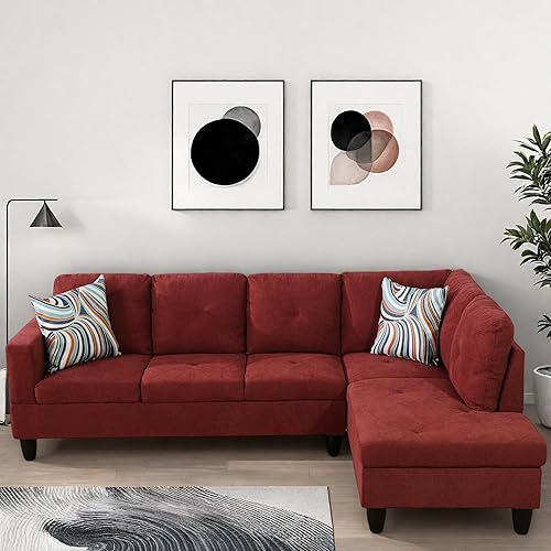 Sofá modular en forma de L, sofá modular con diván, sofás modulares modernos, muebles para sala de estar, apartamento, oficina, dormitorio, color