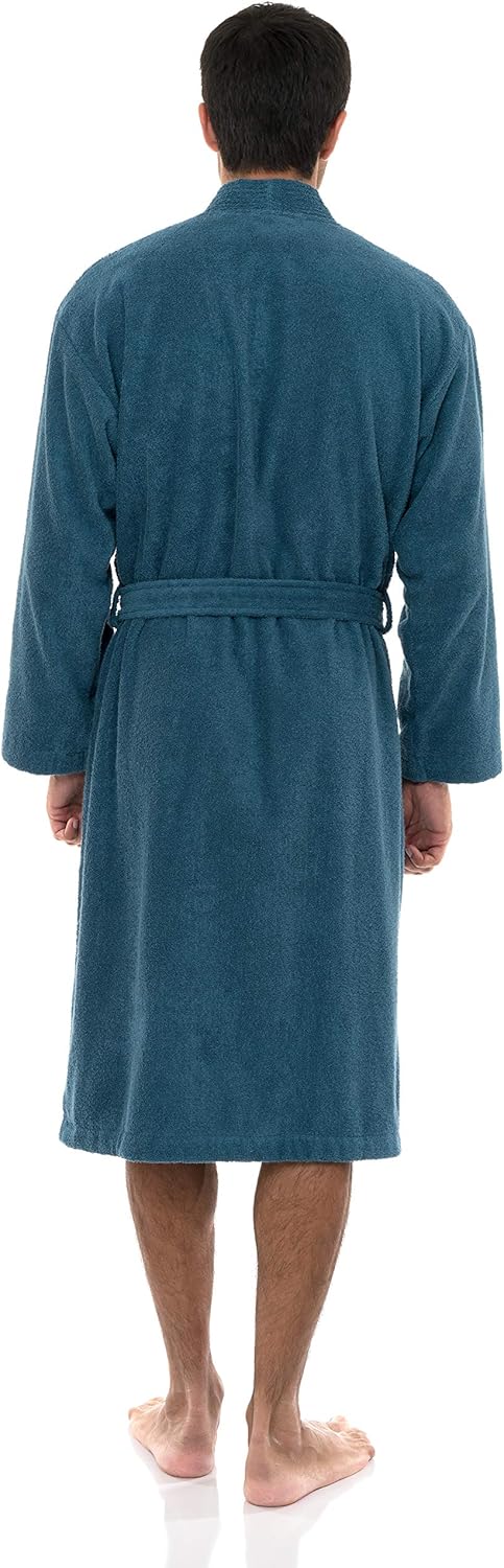 TowelSelections Mens Robe Cotton Terry Cloth Bathrobe Soft Kimono Towel Bath Robe for Men XS to 4X - Image 2