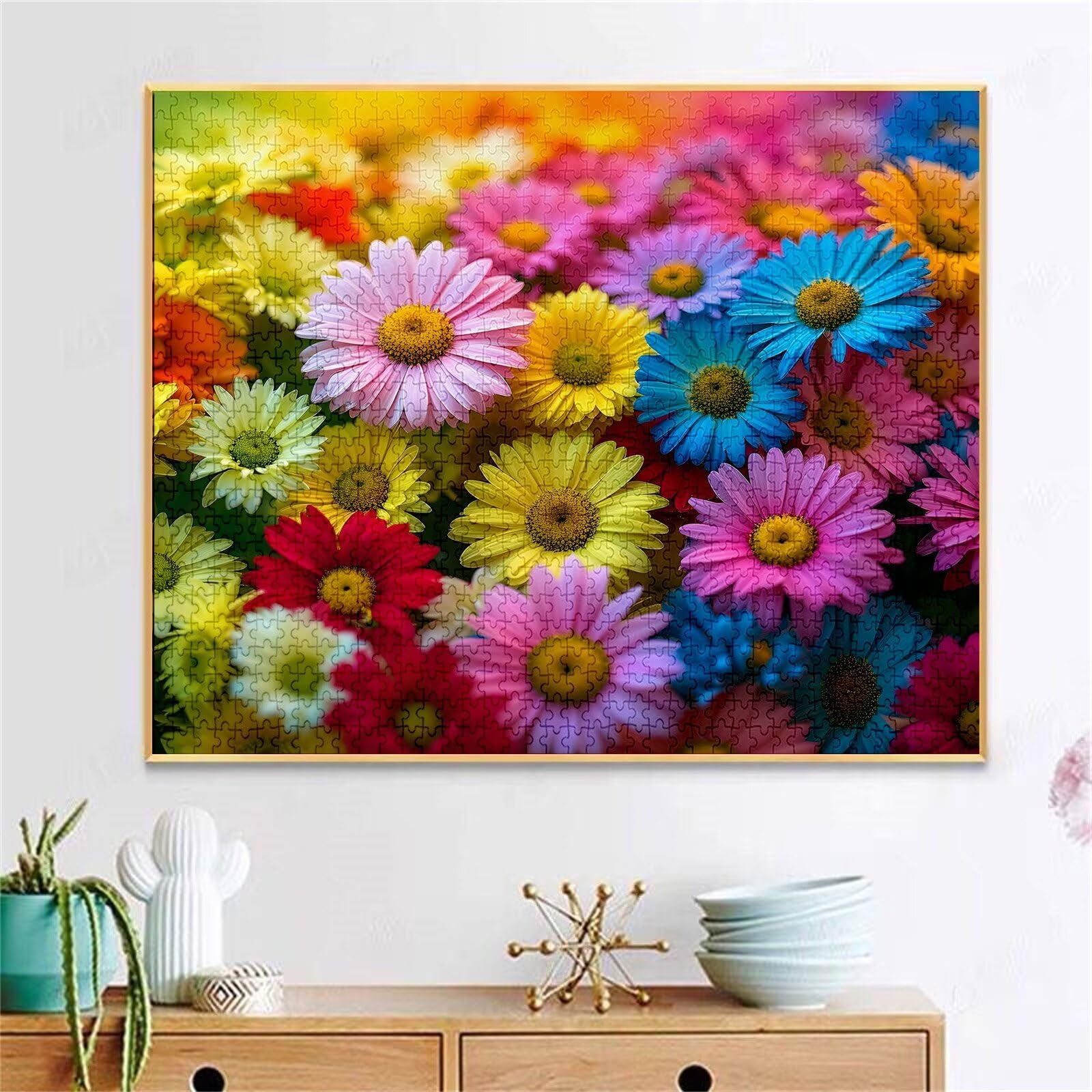 Puzzle 2000 elementów, kwiaty dla dorosłych, drewniane puzzle klasyczne puzzle, stokrotki, puzzle dla dorosłych, sprytne puzzle drewniana Jigsaw, gra zręcznościowa dla całej rodziny, g-211