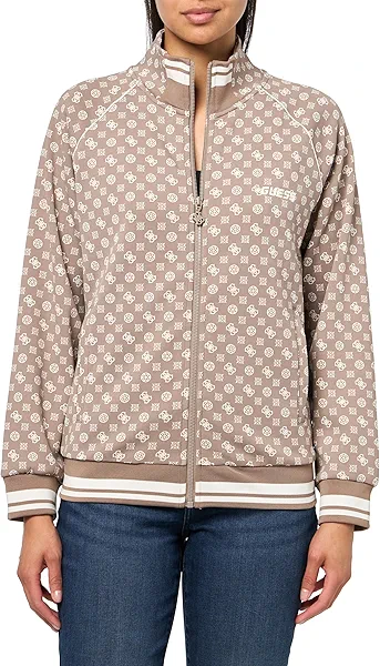 GUESS Women's Eco Aggie Full Zip Sweatshirt