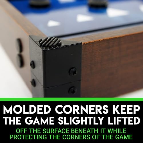 Miniatura 7 de Franklin Sports Juego de discos de tejo y cabestrillo  Juego de hockey y tejo con hondas, con discos y tablas de juego, 8 mini discos y eslingas