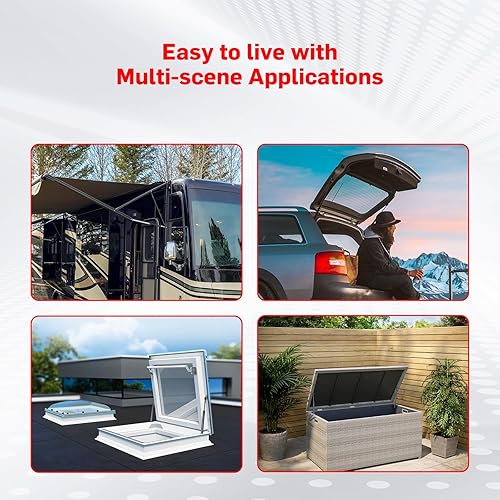 Miniatura 6 de BDFHYK ST280M120 - Amortiguadores de gas de 28 pulgadas, 535N120 libras, soporte de elevación para Leer Camper, cubierta trasera, tapa de recogida,