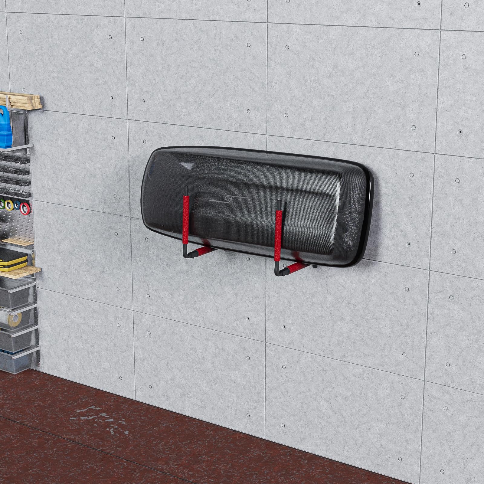 QLS Dachbox Verstellbarer Wandhalter 33-57 cm BOX1 zur Aufbewahrung von Dachkoffer Gartengeräte Skibox Sportgeräte Surfbrett iSUP