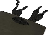 Vista 9 de Prime Line Packaging Bolsas de regalo negras, bolsas de papel kraft con asas para compras, pequeñas empresas, boutique, tiendas minoristas