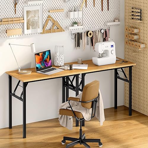 Miniatura 4 de Need AC5BB12060 - Escritorio plegable, resistente y robusto para computadora, espacio de estudio, oficina en casa o espacio de costura, no requiere