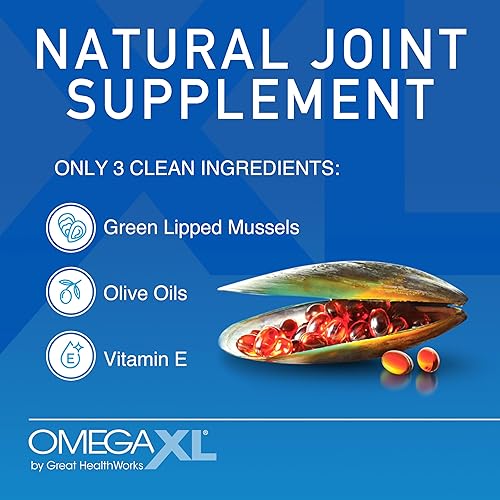 Miniatura 5 de OmegaXL Suplemento de apoyo para las articulaciones, apoyo muscular natural, aceite de mejillón de labios verdes, píldoras de gel suave, sin drogas