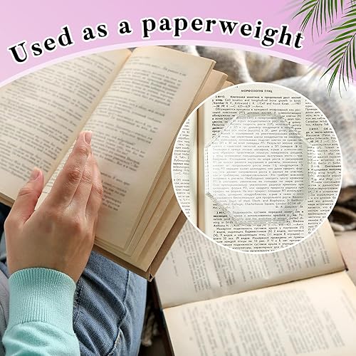 Miniatura 2 de Seajan Pisapapeles de vidrio transparente, 2 piezas de azulejos de vidrio transparente pisapapeles bloque decorativo para decoración del hogar,