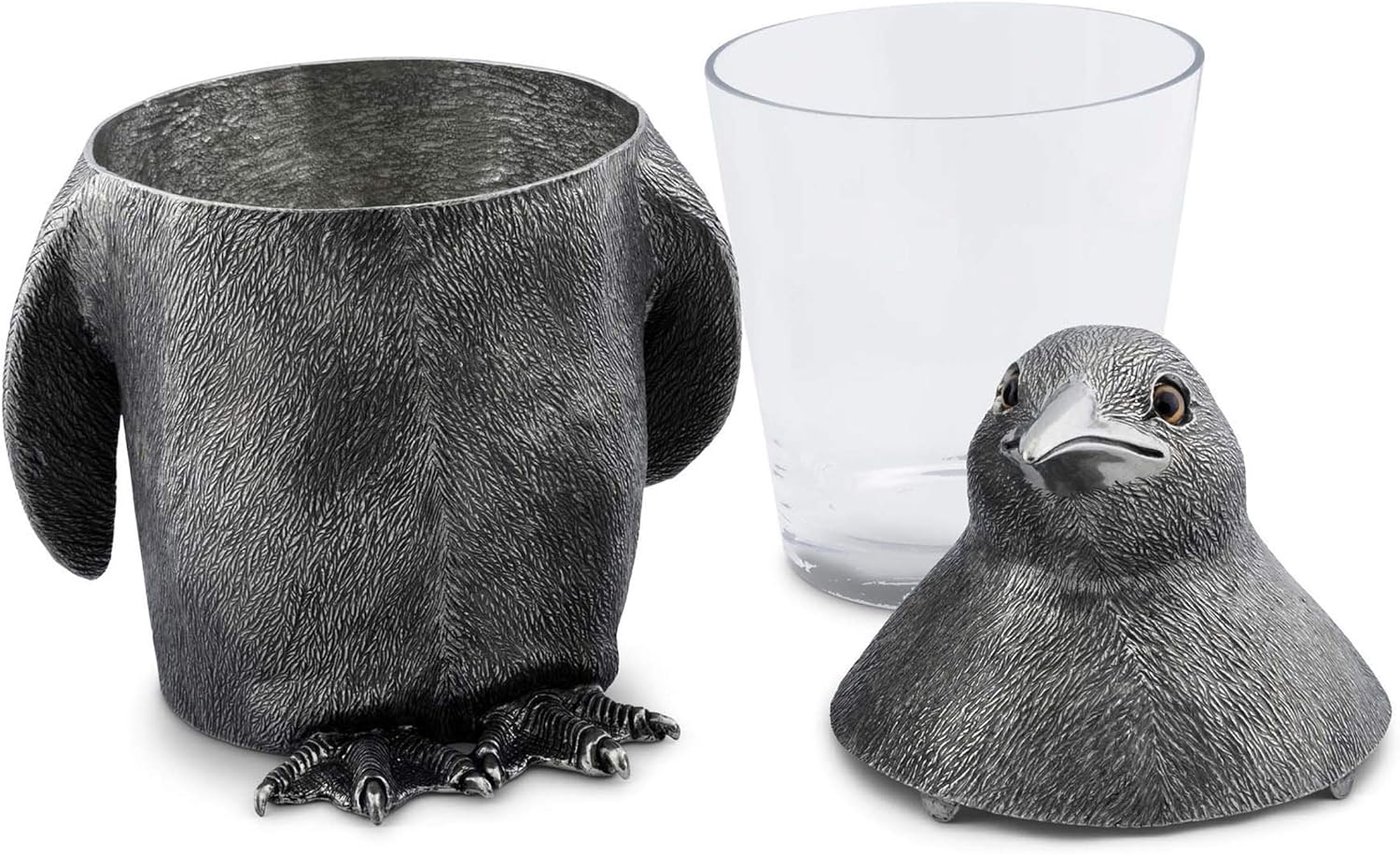 Vagabond House Pewter Penguin Ice/Wine/Champagne Bucket 9 Inch Diameter 14 inch Tall