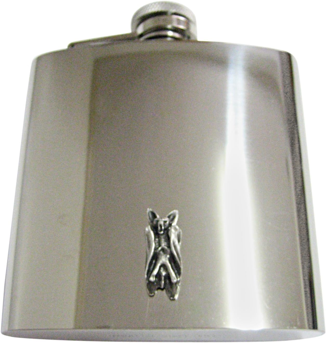 Kiola Designs Resting Bat 6 Oz. Stainless Steel Flask