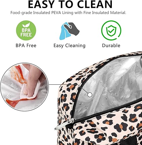 Miniatura 5 de BALORAY Bolsa de almuerzo para mujeres y hombres lonchera aislada para adultos y niños reutilizable para mujer bolsa de almuerzo para el trabajo