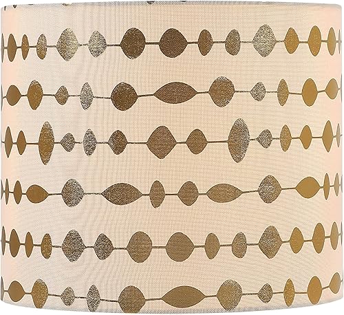 Miniatura 7 de Aspen Creative 31093A, pantalla de lámpara de construcción de araña en forma de tambor de transición (cilindro) en blanco, 12 pulgadas de ancho (12