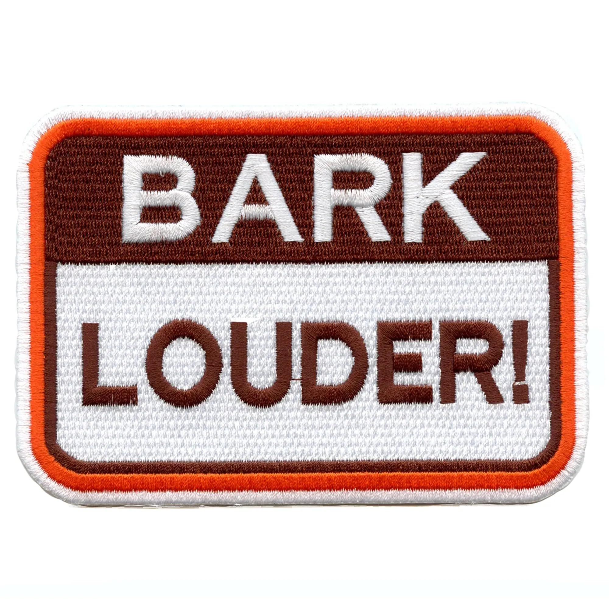 Cleveland Bark Louder Patch Ohio Football Spirt Sign Embroidered Iron On
