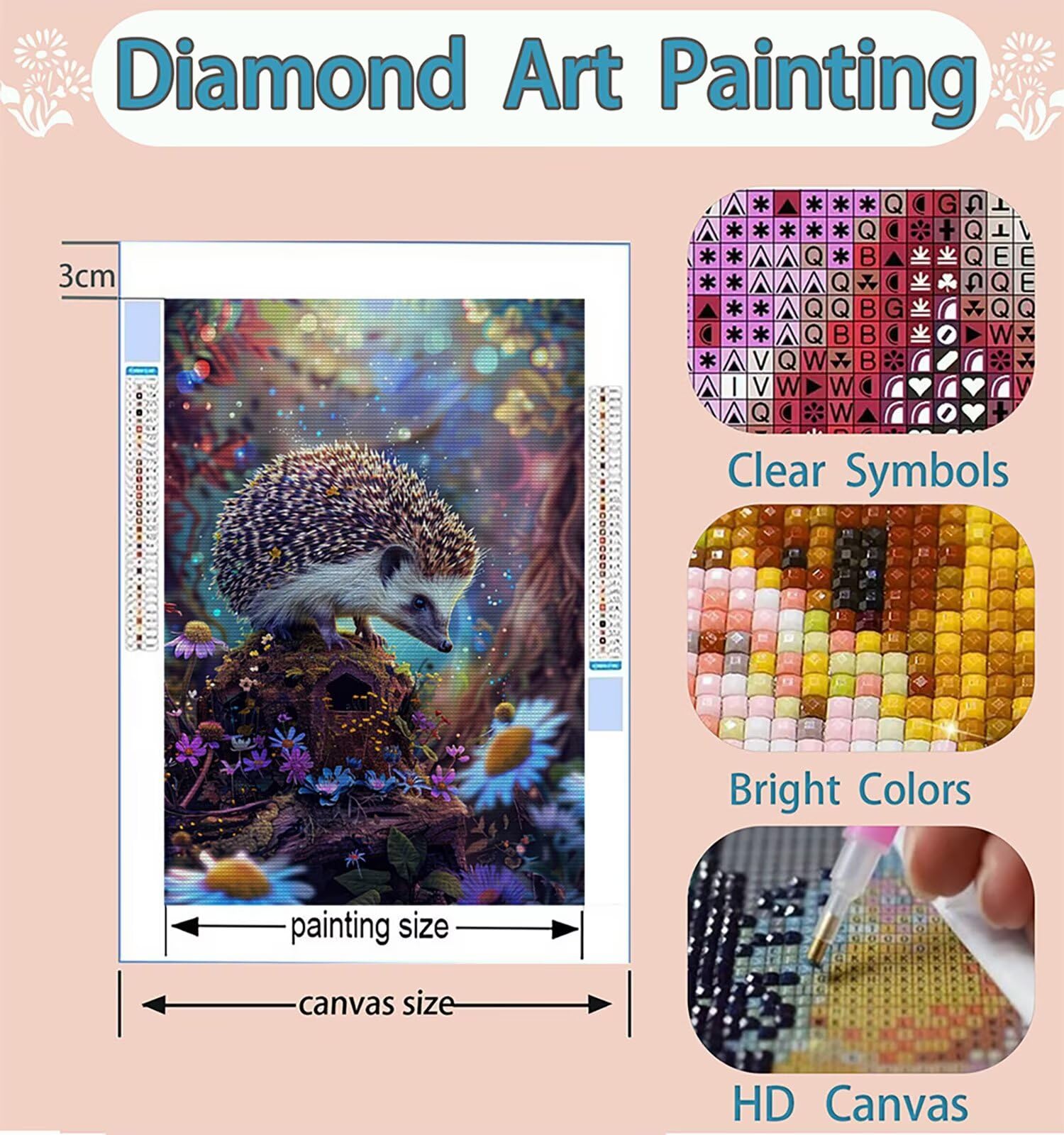 Malowanie diamentami duży rozmiar 110 x 80 cm, DIY 5D diamentowe malowanie las diamenty kryształowe artystyczne rysunki z koralikami do przyklejania, DIY Zima malowanie diamentami dla dorosłych