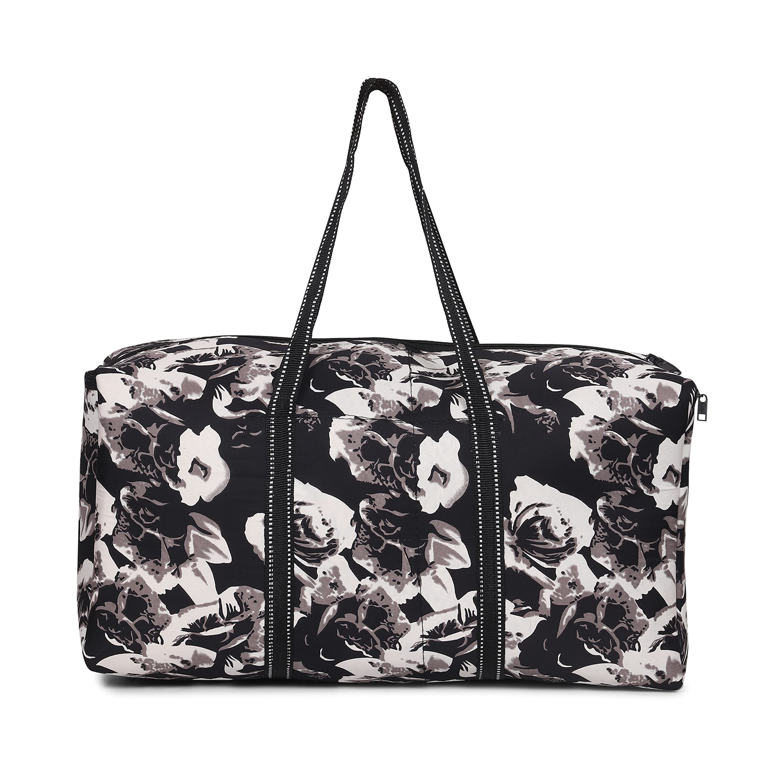 Black Shadho Beautifull Print Bag Travel Duffles Bag Big Size Two Side Extra Pocket-image-30