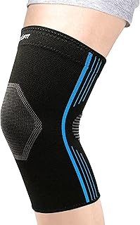 NeoAllyÂ® - Knee Compression Sleeve for Knee Pain, Gym Knee Support for Improved Mobility, Lightweight Knee Relief Sleeves, Breathable and Moisture-Wicking, Blue, Medium, Pack of 1