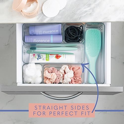 Miniatura 4 de primebox Seis piezas. Organizadores de cajones de plástico transparente para baño, cocina, dormitorio, oficina. Contenedores organizadores, bandejas