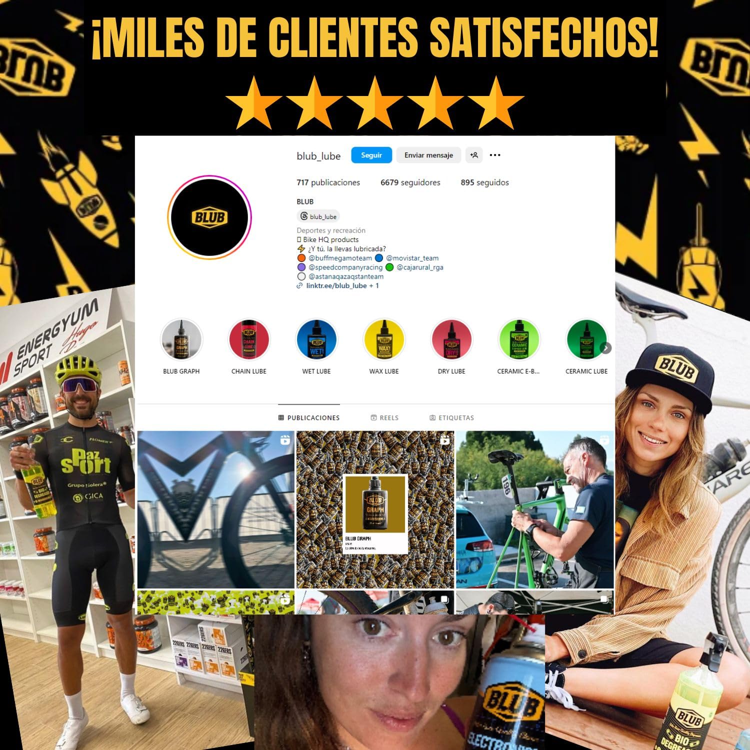 BLUB liquido tubeless MTB 500ml | Liquido Antipinchazos Bicicleta | Sellador Repara Pinchazos Bicicleta | Kit Reparacion Neumaticos, Parches Bici | Gel Antipinchazos para Jeringa Tubeless