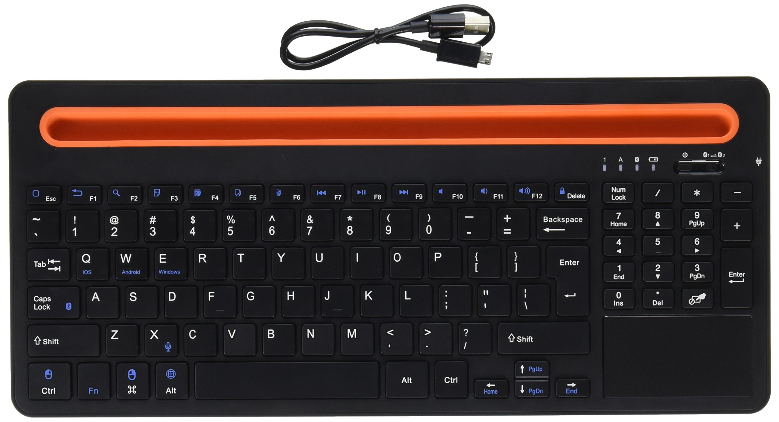 Buy Nulaxy KM04 Dual Device MultiOS Bluetooth Keyboard with Touchpad