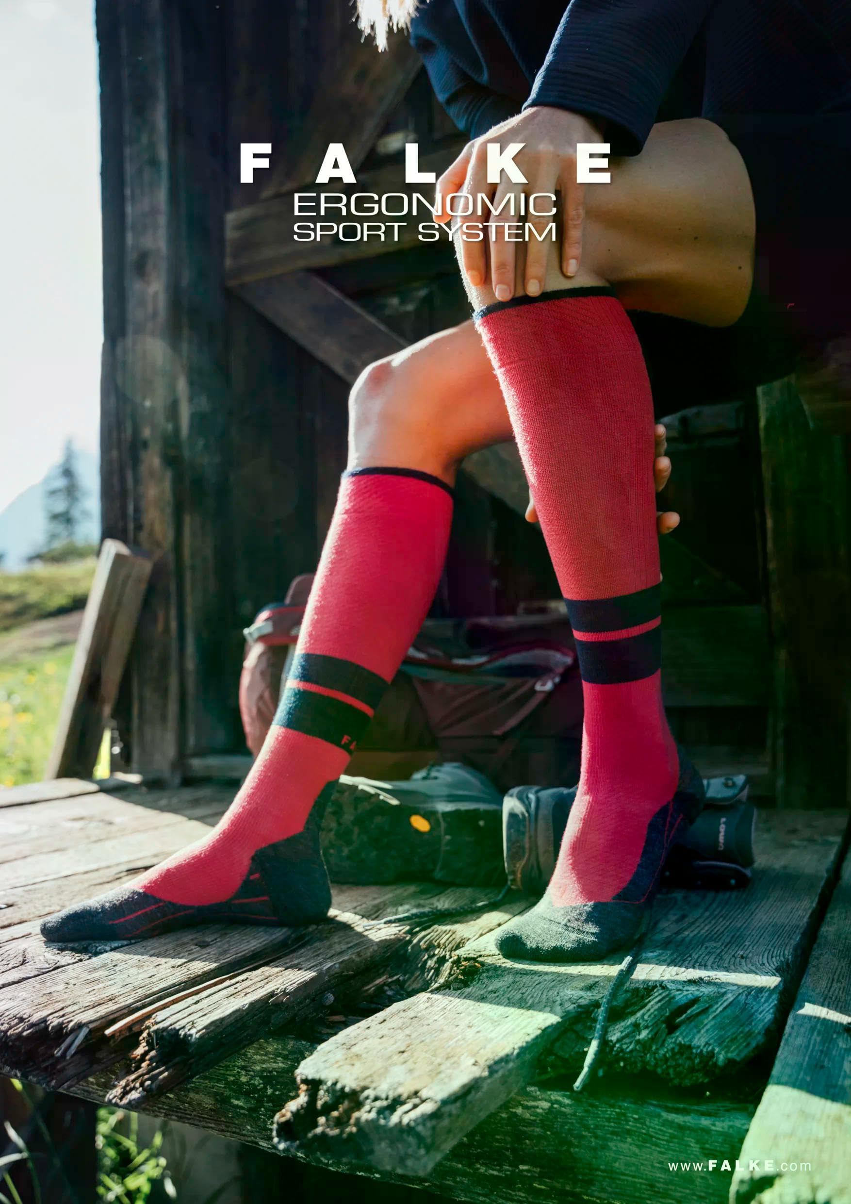 FALKE TK Compression W Kh laine fil fonctionnel 1 paire, Chaussettes de randonnée Femme, Vert Mint 7630 - Tour de mollet W1, 39-42 W1